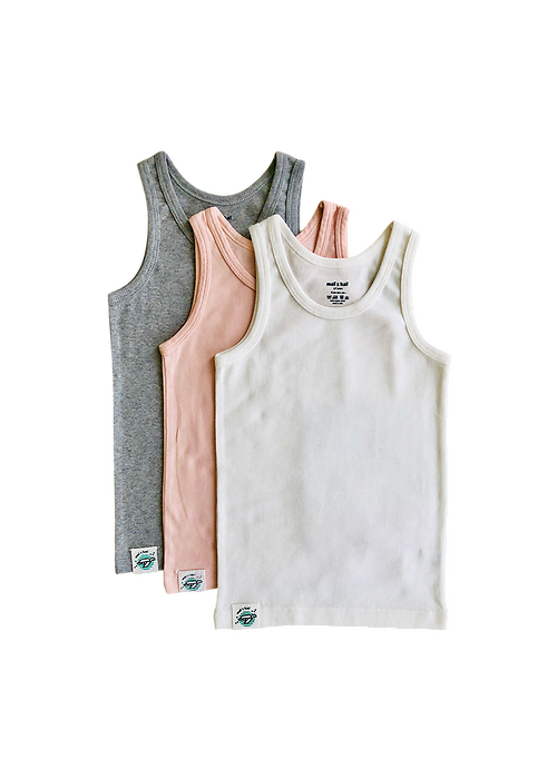 unisex Singlets Set of 3 singlets ° girls