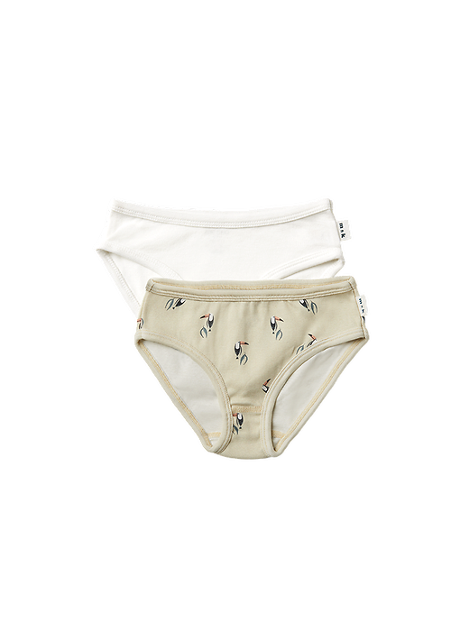 girls Briefs Duo Briefs ° Toucan // White