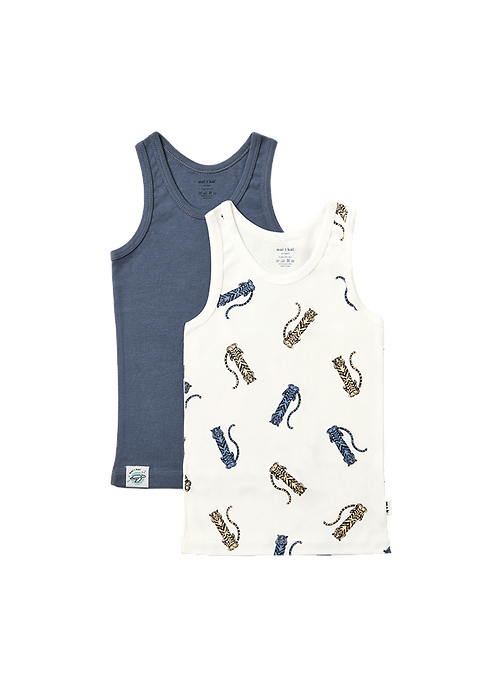 unisex Singlets Duo Singlets ° Tiger Walk // Blue